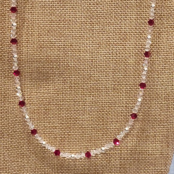 Crystal and Sterling Silver Necklace and Earrings Set - Picture 2 of 9